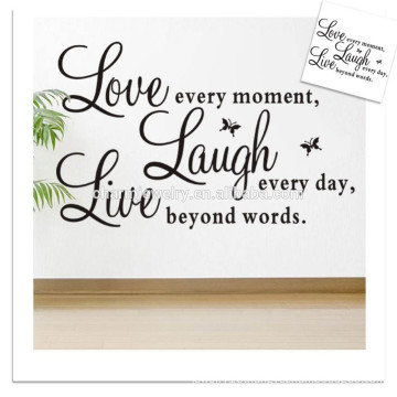 LOVE , LAUGH, LIVE wall sticker fancy wall sticker for study room QTS051